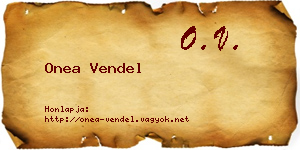Onea Vendel névjegykártya